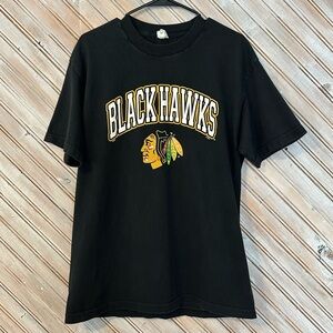 Chicago Blackhawks NHL Hockey Vintage Logo Short Sleeve Tee Sportsfan